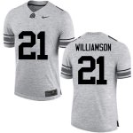Men's Ohio State Buckeyes #21 Marcus Williamson Gray Nike NCAA College Football Jersey Holiday EHG7444FJ